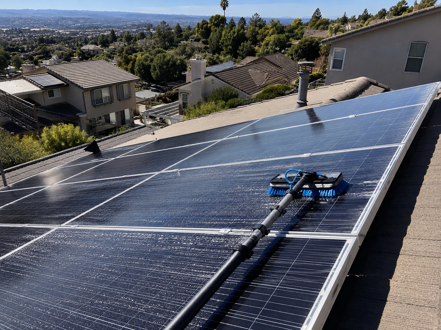 Residential Solar Panel Cleaning