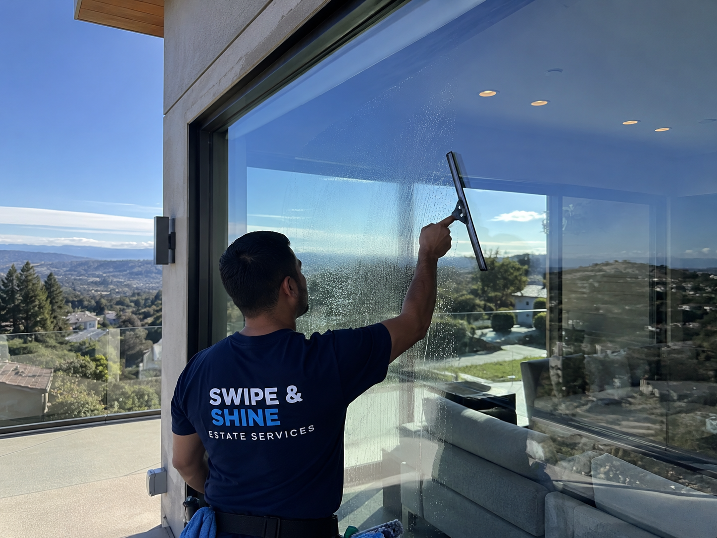 Estate Window Cleaning — Hillside Home